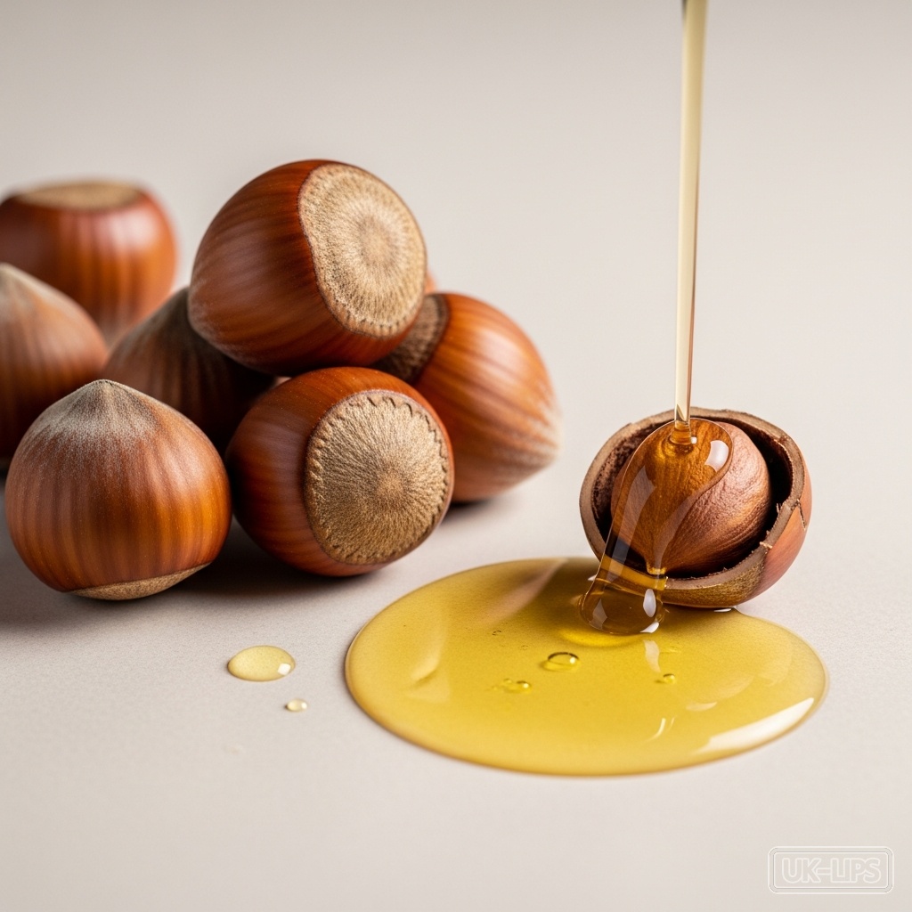 Organic Hazelnut Oil (Corylus Avellana Seed Oil) — Organic Hazelnut Oil is obtained by cold-pressing the seeds (nuts) of the hazel tree, C… | UK Lips ingredient guide