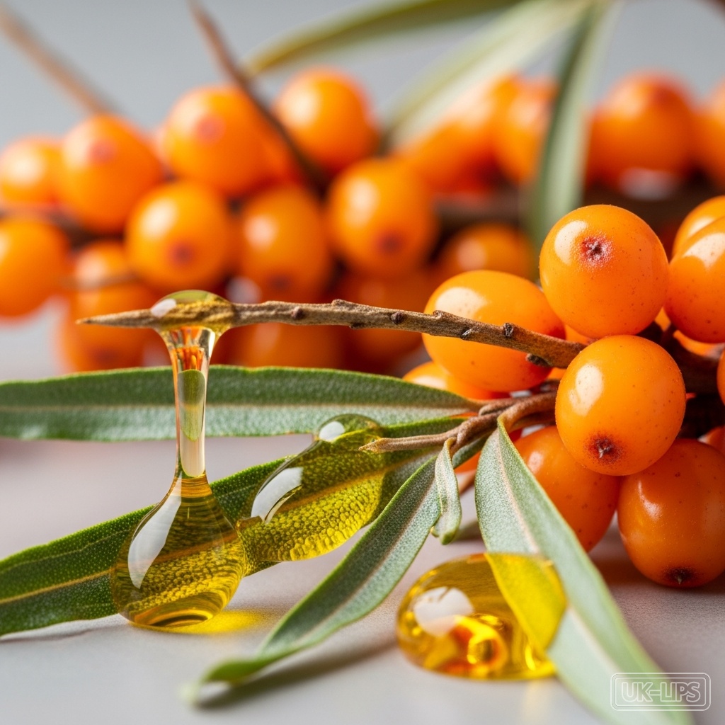 Organic Sea Buckthorn Oil — Sea buckthorn oil is obtained from the bright orange berries and seeds of the Hippophae… | UK Lips ingredient guide