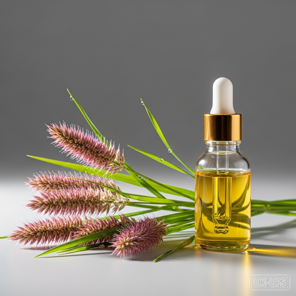 Palmarosa essential oil — Palmarosa essential oil is steam-distilled from the leaves and flowering tops of Cymbop… | UK Lips ingredient guide