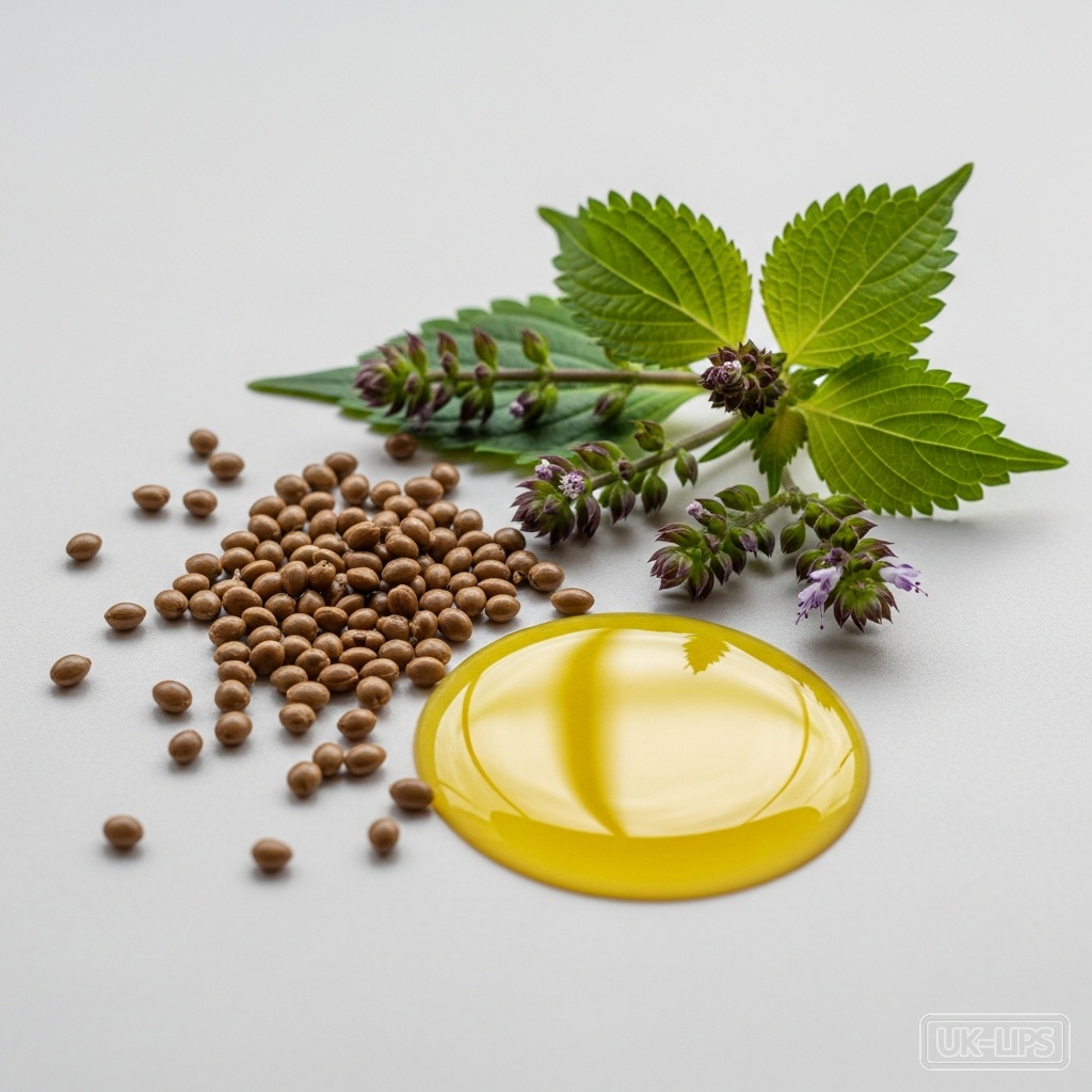 Perilla Ocymoides Seed Oil — Perilla Ocymoides Seed Oil is cold-pressed from the seeds of Perilla frutescens, an ann… | UK Lips ingredient guide