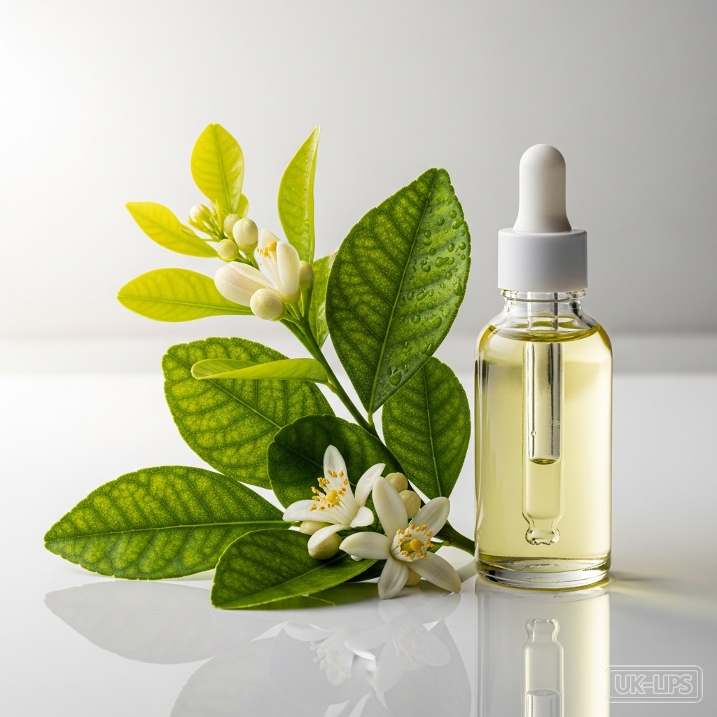 Petitgrain Essential Oil — Petitgrain essential oil is steam-distilled from the leaves, twigs and small unripe fru… | UK Lips ingredient guide