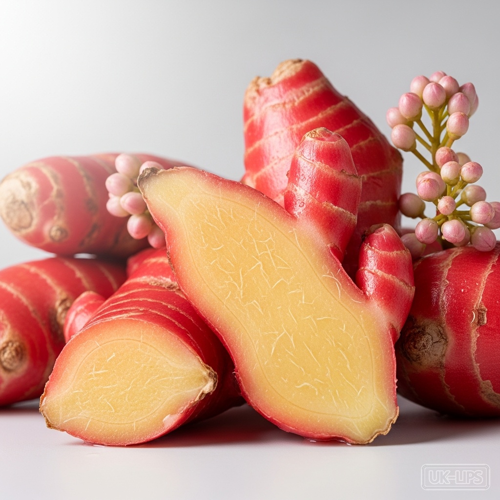 Red ginger — Red ginger comes from the rhizomes of Zingiber officinale var. rubrum, a naturally occu… | UK Lips ingredient guide