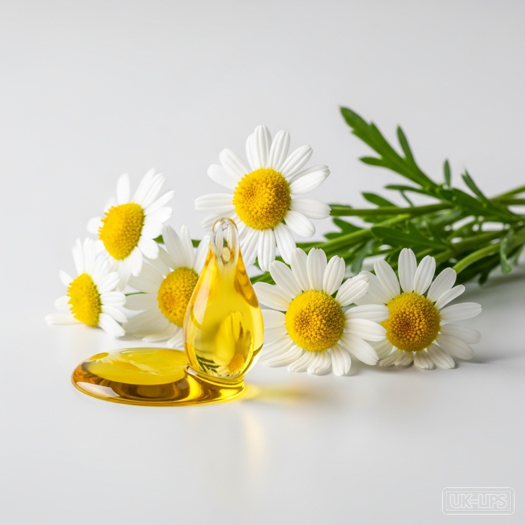 Roman Chamomile Oil — Roman Chamomile Oil is steam-distilled from the daisy-like flowers of the Chamaemelum n… | UK Lips ingredient guide