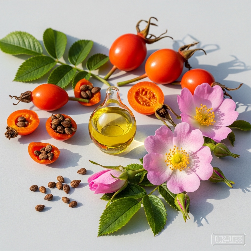 Rosa Canina Fruit Oil — Rosa Canina Fruit Oil is cold-pressed from the seeds contained within the bright red fr… | UK Lips ingredient guide