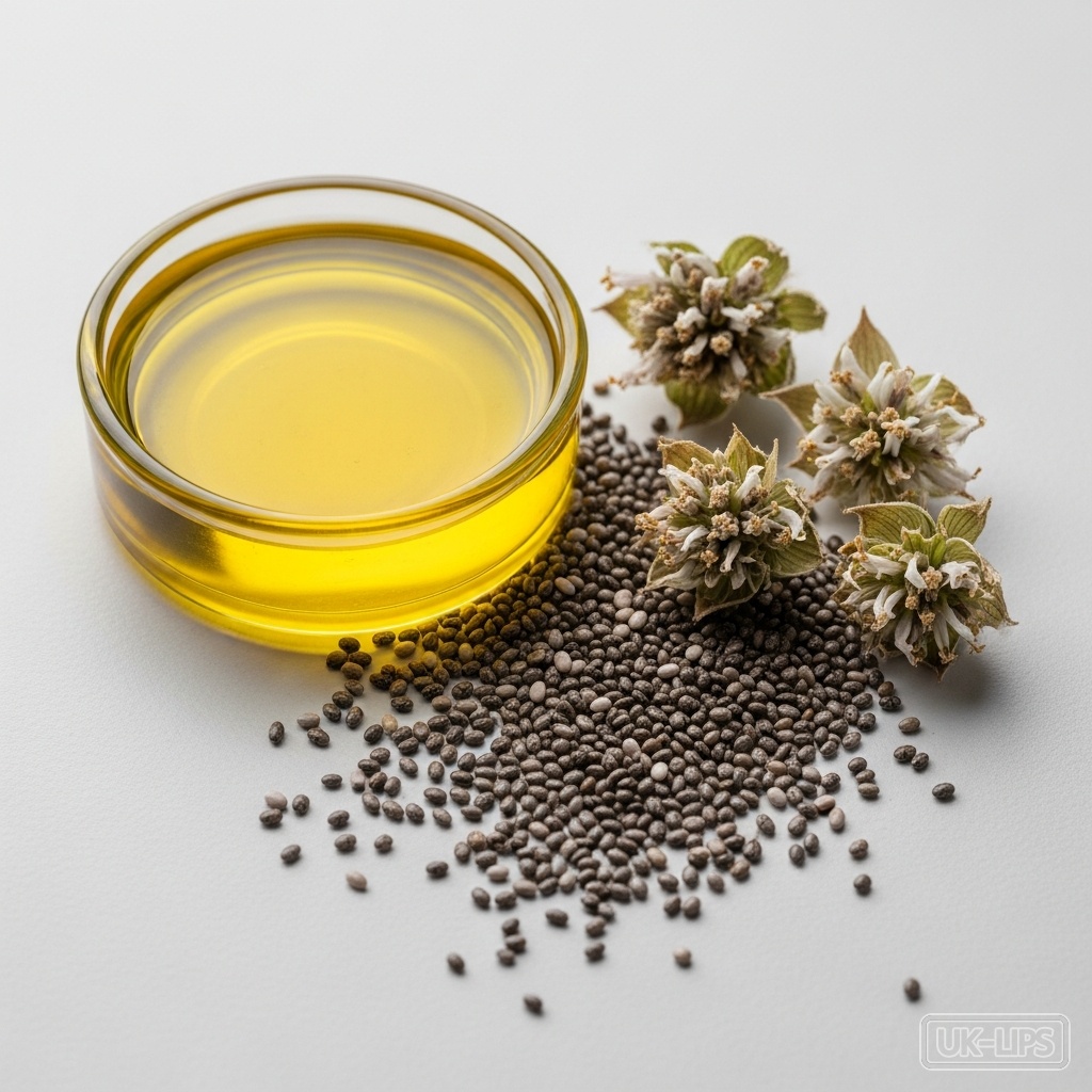 Salvia Hispanica (Chia Seed) Oil — Salvia Hispanica (Chia Seed) Oil is cold-pressed from the seeds of the chia plant (Salv… | UK Lips ingredient guide