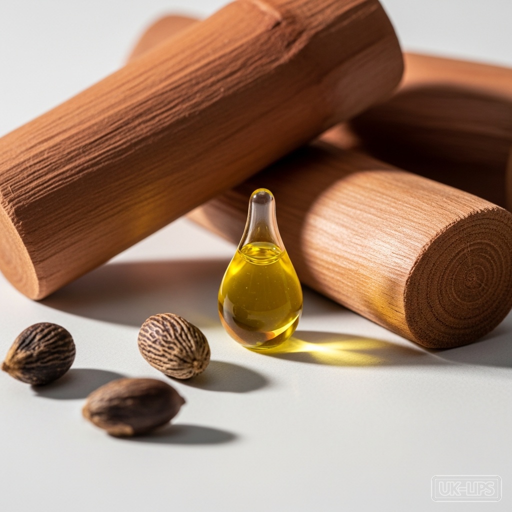 Sandalwood Oil — Sandalwood Oil is steam-distilled from the heartwood of Santalum album, a small evergre… | UK Lips ingredient guide
