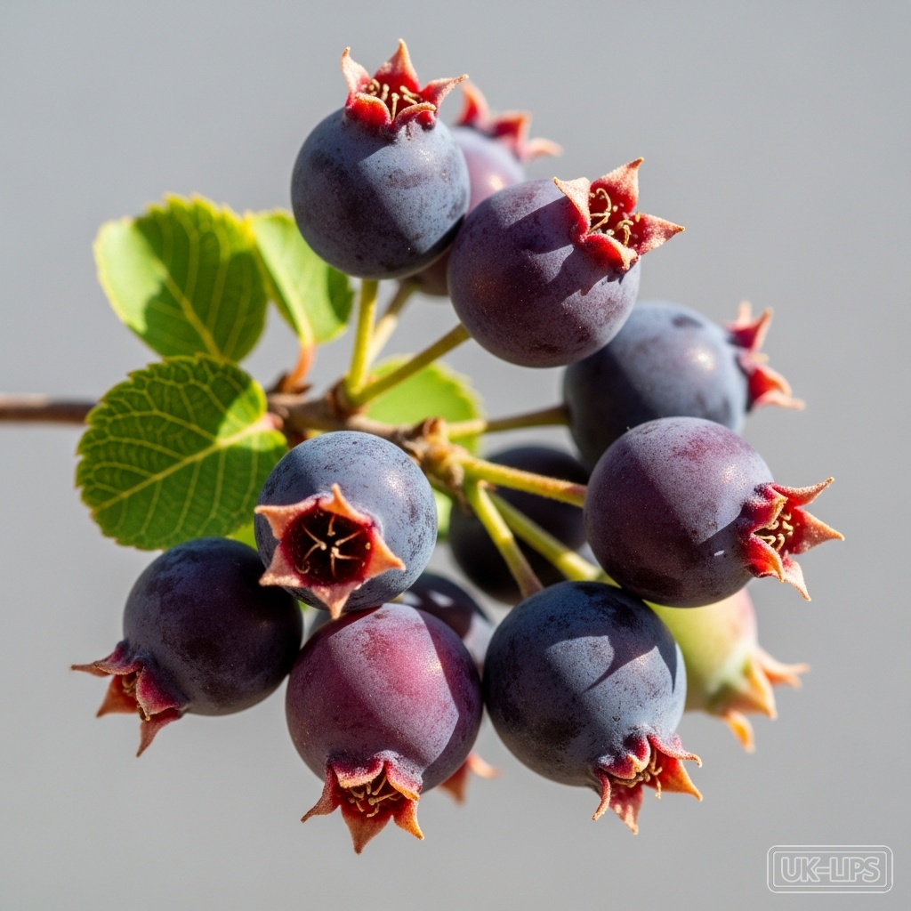 Saskatoon Berry — Saskatoon berry (Amelanchier alnifolia) is the small, dark-purple fruit of a deciduous … | UK Lips ingredient guide