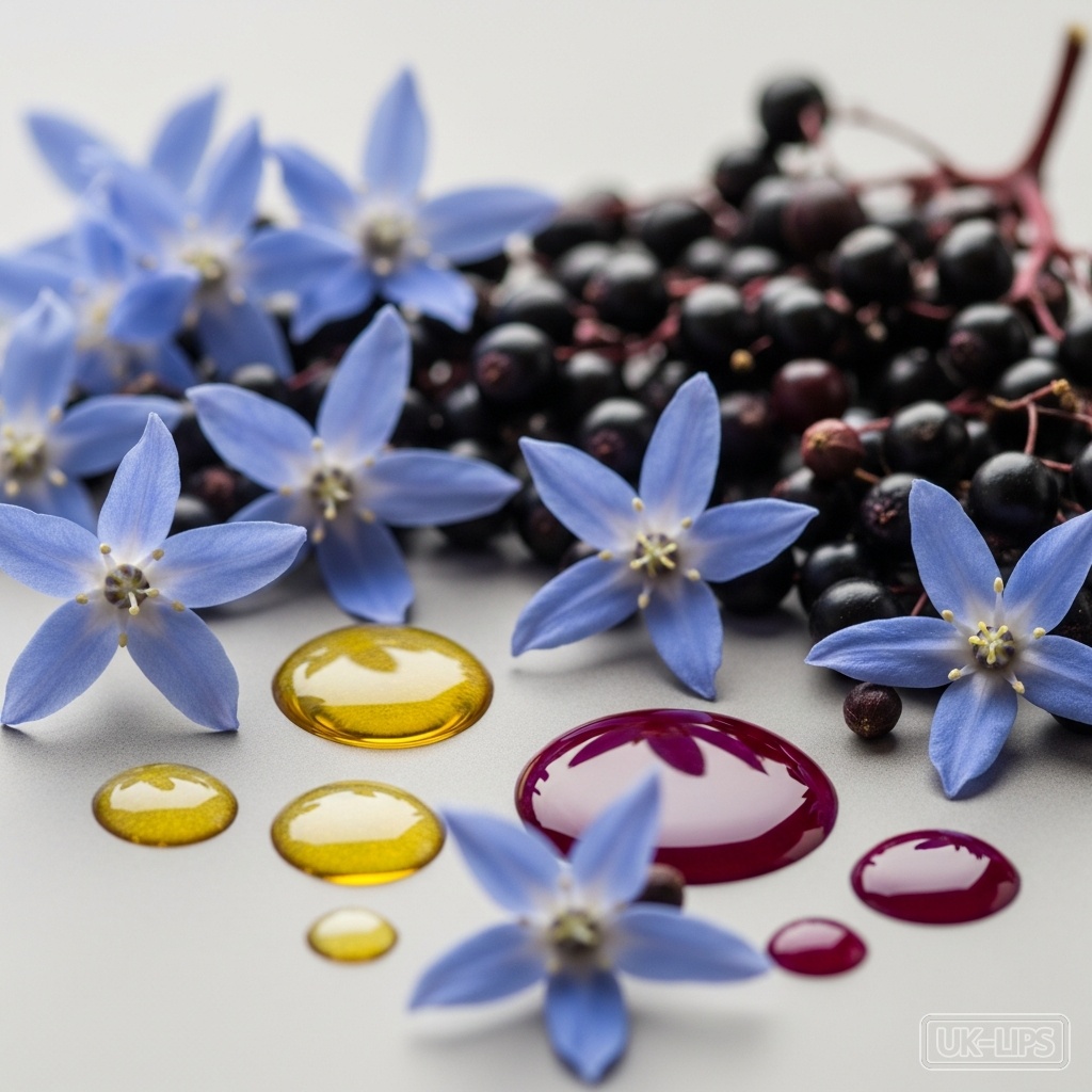 Starflower and Elderberry Oils — Starflower oil is cold-pressed from the seeds of the starflower plant (Borago officinal… | UK Lips ingredient guide