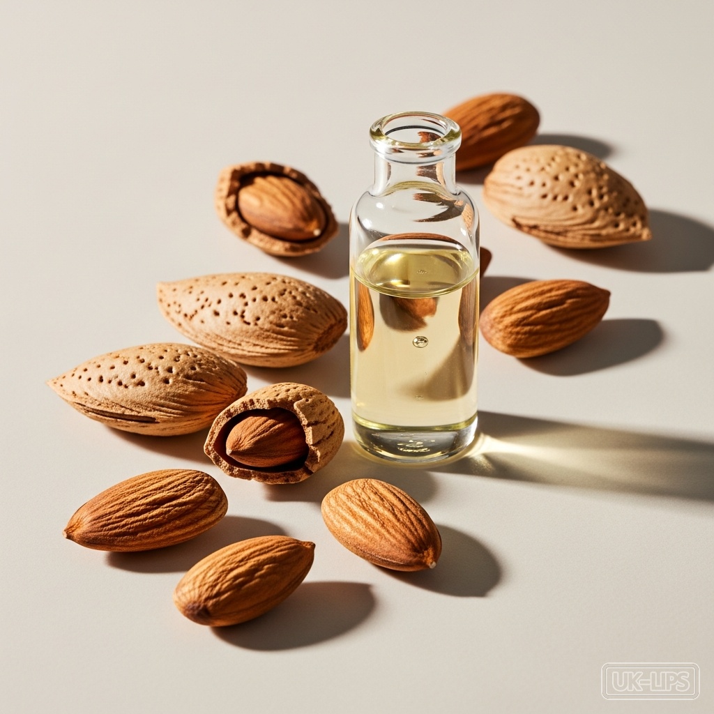 Sweet Almond — Sweet almond oil is cold-pressed from the edible kernels (seeds) of the almond tree, Pr… | UK Lips ingredient guide