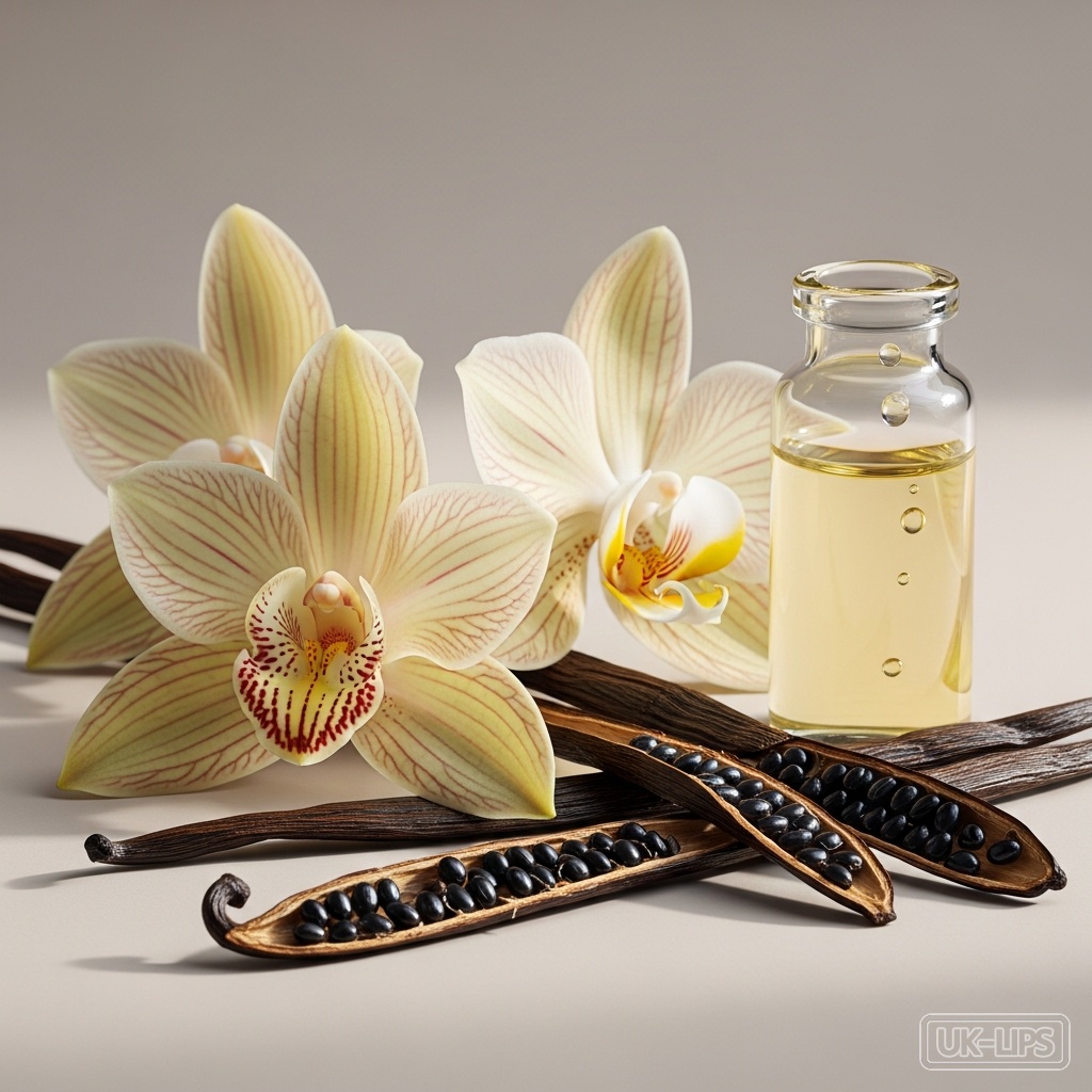 Vanilla — Vanilla comes from the long, slender pods (beans) of the Vanilla planifolia orchid, a t… | UK Lips ingredient guide