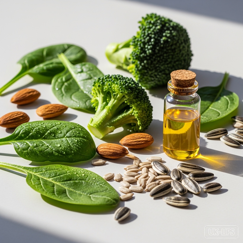 Vitamins B and E — Vitamin E is naturally sourced from plant oils such as sunflower, soybean and wheatgerm… | UK Lips ingredient guide