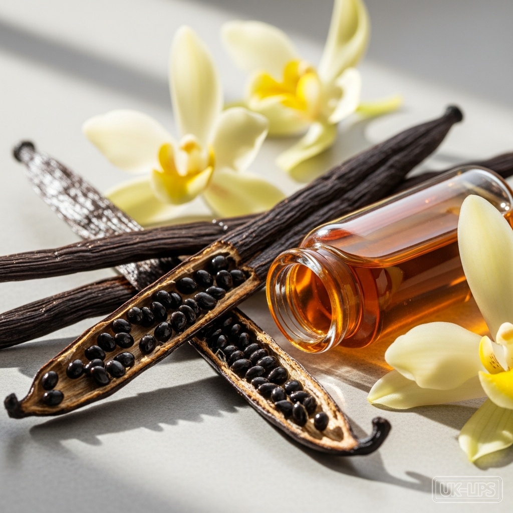 Warm Vanilla — Warm vanilla comes from the fermented and cured seed pods of the Vanilla planifolia orc… | UK Lips ingredient guide