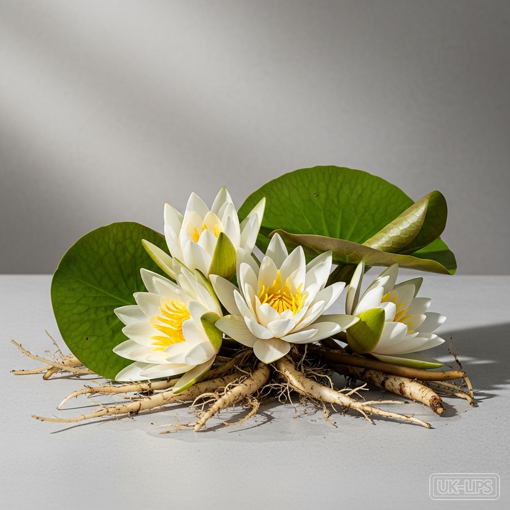 Water lily — Water lily refers to the flowers and roots of Nymphaea alba (white water lily), a peren… | UK Lips ingredient guide