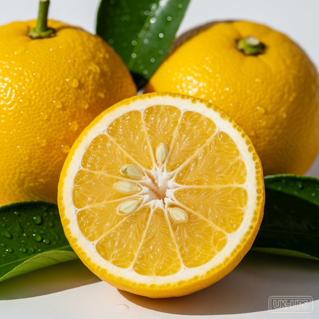 Yuzu Citrus — Yuzu is the fruit of Citrus junos, a hybrid citrus tree believed to be a cross between … | UK Lips ingredient guide