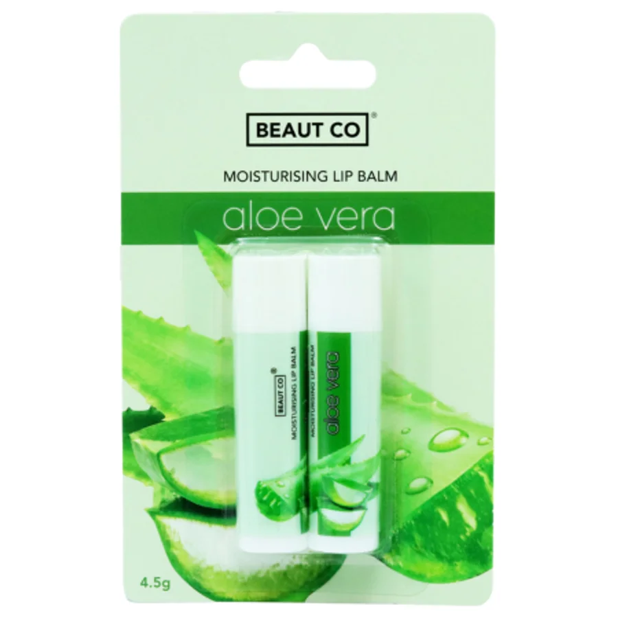 Beaut Co Beaut Co Moisturising Aloe Vera Lip Balm Twin Pack – 4.5 g