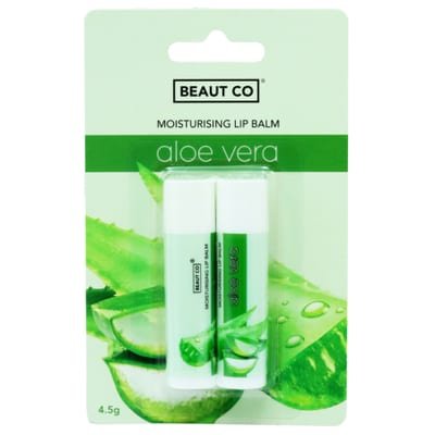 Beaut Co Beaut Co Moisturising Aloe Vera Lip Balm Twin Pack – 4.5 g