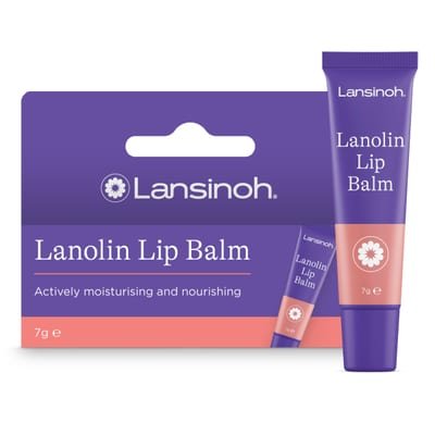Lansinoh Lansinoh Lanolin Lip Balm for dry cracked Lips -7ml | 100% Natural - Actively moisturises & Locks in Hydration - Hypoallergenic Dry Lips Treatment