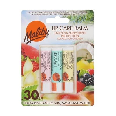 Malibu Malibu Sun Protection Lip Balm SPF30 - 3 Pack