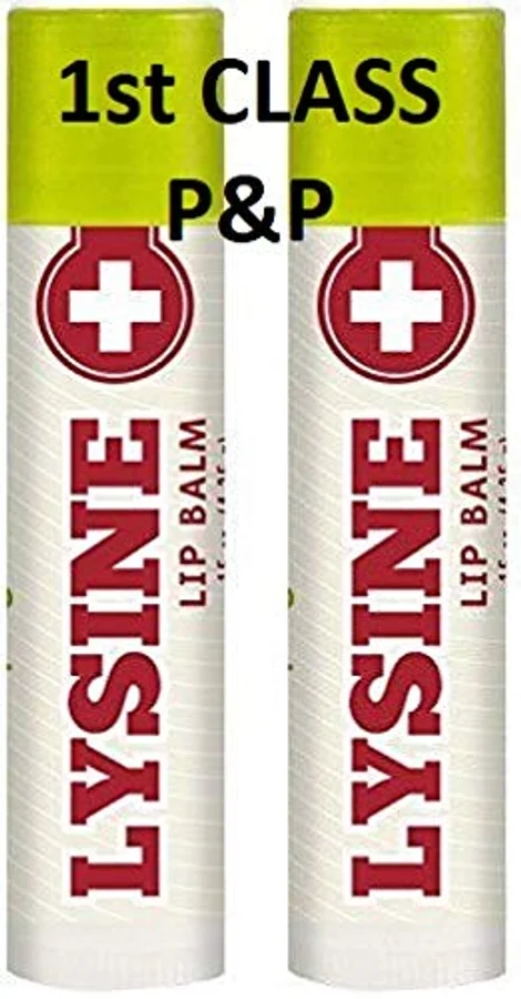 P.R. P.R. Lysine Lip Balm 2 Tube Saver Pack 0.15 OZ (4g) Fast Dispatch - Soothing