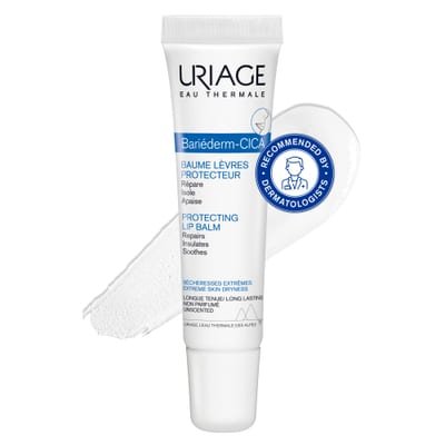 Uriage Uriage Bariederm-Cica Protecting Lip Balm with Glycerin - Ultra-Nourishing Lip Repair Ointment for Dry