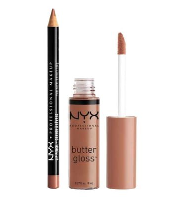 NYX Professional Makeup NYX Professional Makeup Buttergloss Madeleine Lip Gloss And Slim Natural Duo