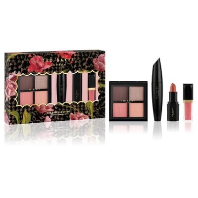 Ted Baker Ted Baker The Full Flourish Christmas Collection Set Gift Set 1x 4 Eyeshadow Palette + 1x Lipstick + 1x Mascara + 1x Lipgloss