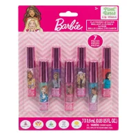 Townley Girl Townley Girl Barbie Lip Gloss – Set, 7-Piece Plant-Based, Ages 3+