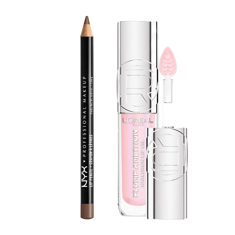 Loreal L'Oreal Nyx Slim Lip Liner Pencil Espresso & Paris Plump Ambition Oil Ph Cristal Ice Duo