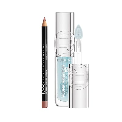 Loreal L'Oreal Nyx Slim Lip Liner Pencil Mauve & Paris Plump Ambition Oil Ph Cristal Ice Duo