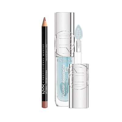 Loreal L'Oreal Nyx Slim Lip Liner Pencil Mauve & Paris Plump Ambition Oil Ph Cristal Ice Duo