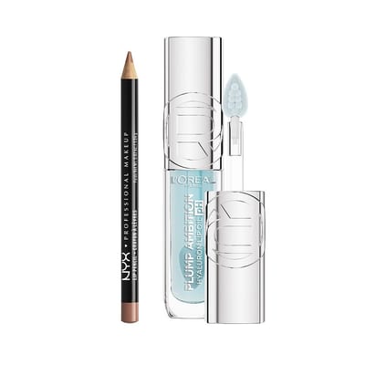 Loreal L'Oreal Nyx Slim Lip Liner Pencil Natural & Paris Plump Ambition Oil Ph Cristal Ice Duo