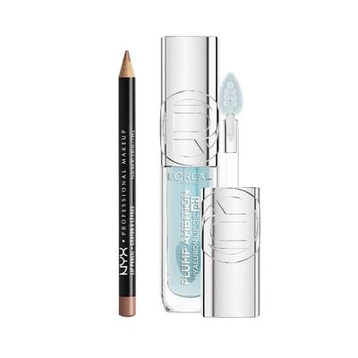 Loreal L'Oreal Nyx Slim Lip Liner Pencil Natural & Paris Plump Ambition Oil Ph Cristal Ice Duo