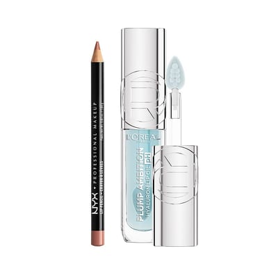 Loreal L'Oreal Nyx Slim Lip Liner Pencil Peekaboo & Paris Plump Ambition Oil Ph Cristal Ice Duo