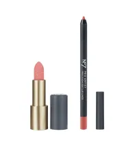 NO7 No7 Pro Artist Matt Muse Lipstick – & Precision Lip Liner Pink Spotlight Bundle
