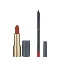 NO7 No7 Pro Artist Matt Muse Lipstick – & Precision Lip Liner Spiced Velvet Bundle