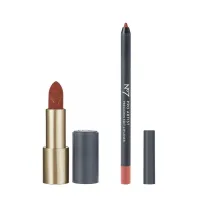 NO7 No7 Pro Artist Matt Muse Lipstick – & Precision Lip Liner Sunset Satin Bundle