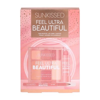 Sunkissed Sunkissed Feel Ultra Beautiful Gift Set Face Palette + Lip Liner + Lipstick