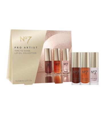 NO7 No7 Pro Artist Time To Shine Lip Oil Collection Set