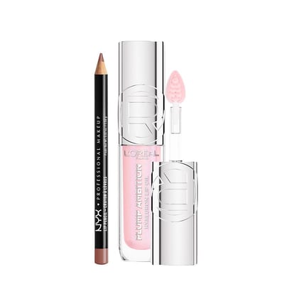NYX Professional Makeup NYX Professional Makeup L'oreal Paris Plump Ambition Lip Oil Cristal Clear 101 & Nyx Slim Liner Mauve Duo