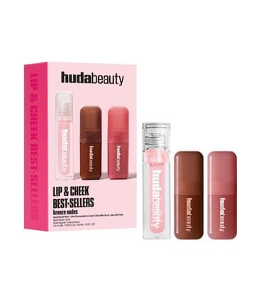 Huda Beauty Huda Beauty Lip & Cheek Best-Sellers Bronze Nudes Set