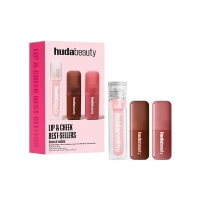 Huda Huda Beauty Lip & Cheek Best-Sellers Bronze Nudes Set