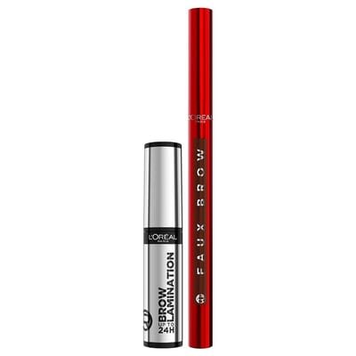 Loreal L'Oreal L’oreal Paris Brow Lamination + Faux Light Brunette Tint Pen Bundle