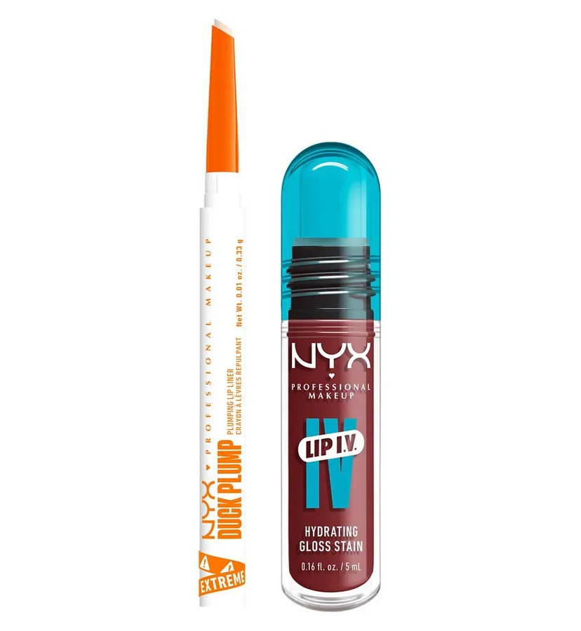 NYX Professional Makeup NYX Professional Makeup Wet Shot Iv Hydra-Honey Lip Stain & Duck Plump Liner Clear Bundle