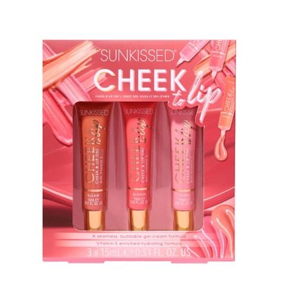 Sunkissed Sunkissed Cheek To Lip Gift Set - 15ml Cheek & Lip Tint Gleam + 15ml Cheek & Lip Tint Bloom + 15ml Cheek & Lip Flush
