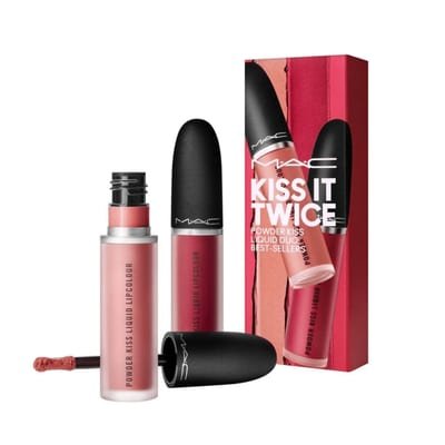 MAC MAC Powder Kiss Lipstick Set 2pcs