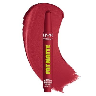 NYX Professional Makeup NYX Professional Makeup Fat Matte Smooth Colour Lipstick, Plushin Plum