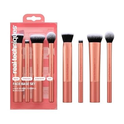 Real Techniques Real Techniques Flawless Base Makeup Brush Kit - 4 Piece Set