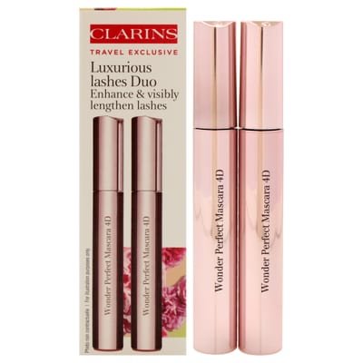 Clarins Clarins Wonder Perfect 4D Black Mascara Duo Set 2x 8ml Wonder Perfect 4D Black Mascara