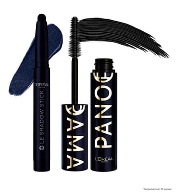 Loreal L'Oreal Panorama Mascara Blue Suede & Cosmic Shadow Stick Duo Bundle