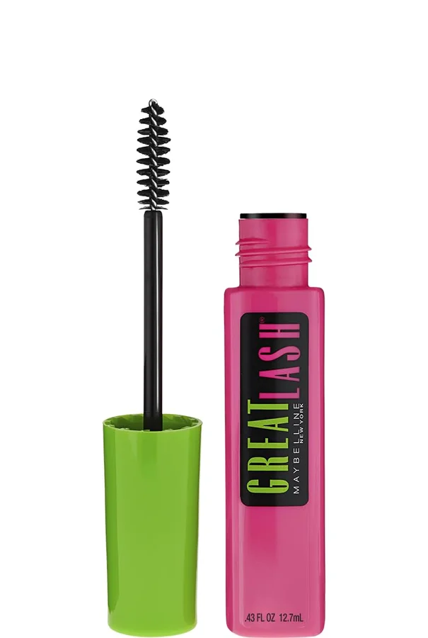 Maybelline Maybelline Mascara, Great Lash Lengthening and Thickening Mascara, Maximum Coverage Formula, Suitable for Sensitive Eyes, Clean and Separate Finish, Blackest Black Blackest Black 12.5 ml (Pack of 1) - Blackest Black